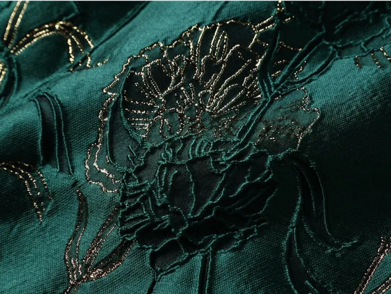 Designer Swan Jacquard Dress