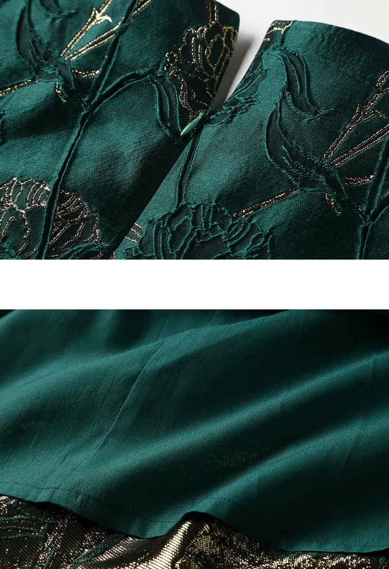 Designer Swan Jacquard Dress