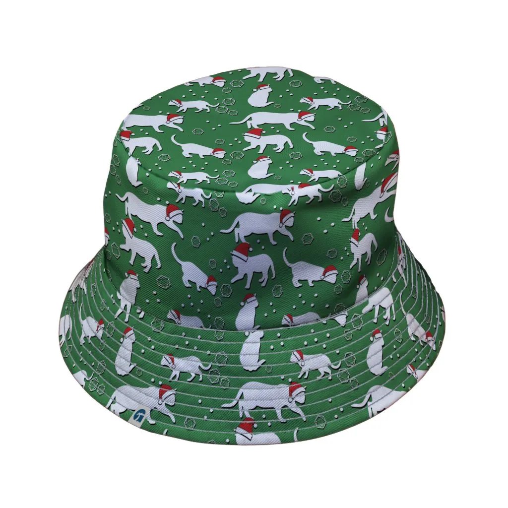 Dnd Christmas Dice Cats Bucket Hat