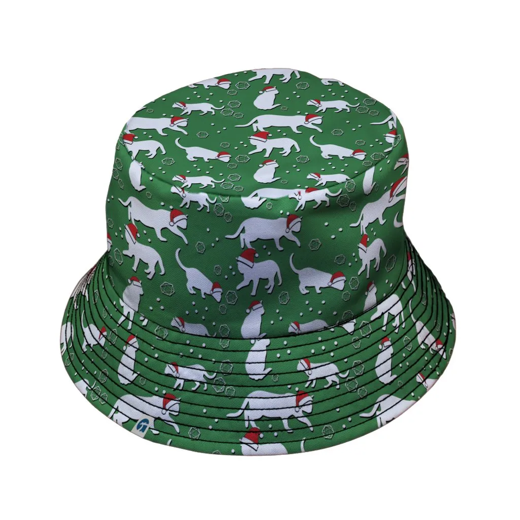 Dnd Christmas Dice Cats Bucket Hat