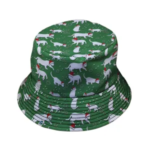 Dnd Christmas Dice Cats Bucket Hat