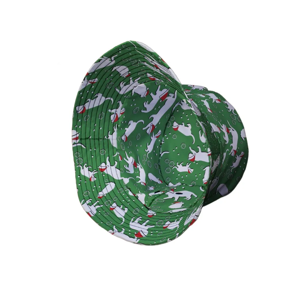 Dnd Christmas Dice Cats Bucket Hat