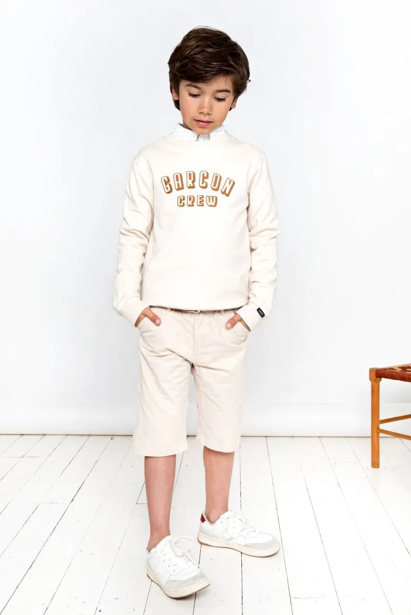 DRAKE twill shorts Sand