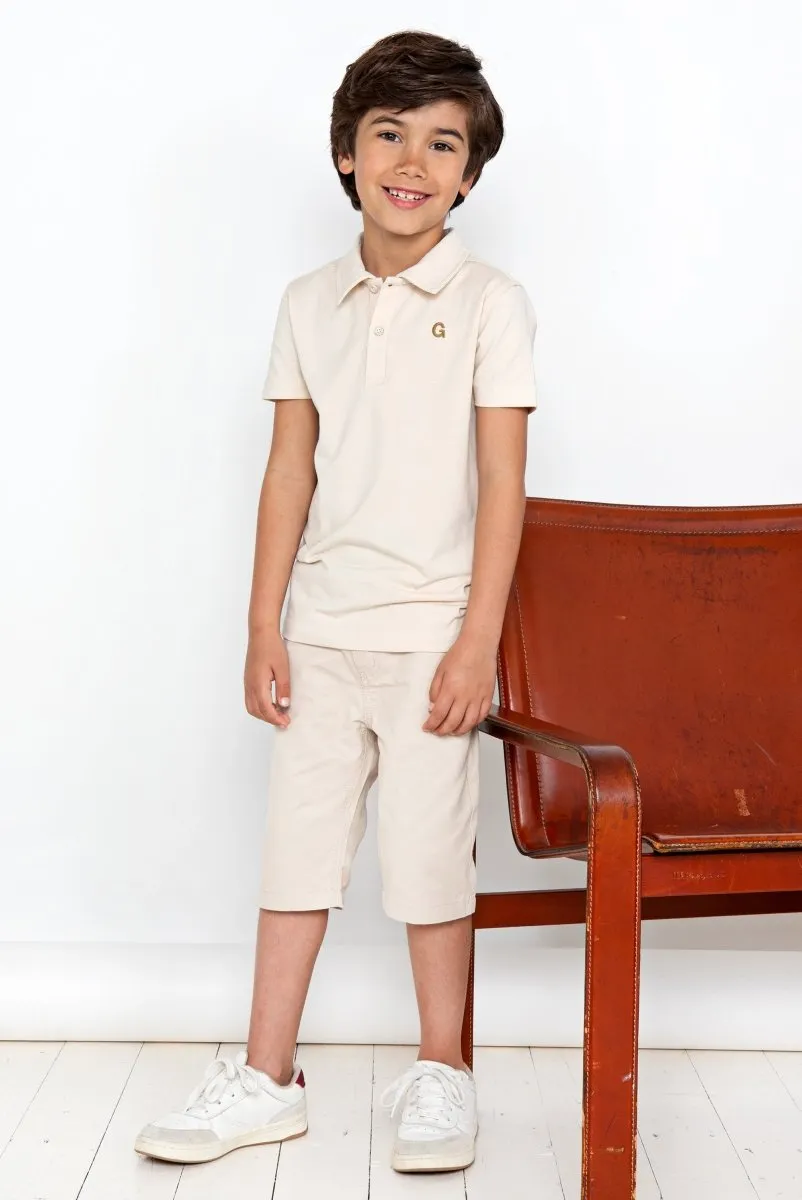 DRAKE twill shorts Sand