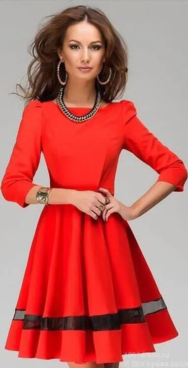 Fashion Long Sleeves Pure Color Short Dress