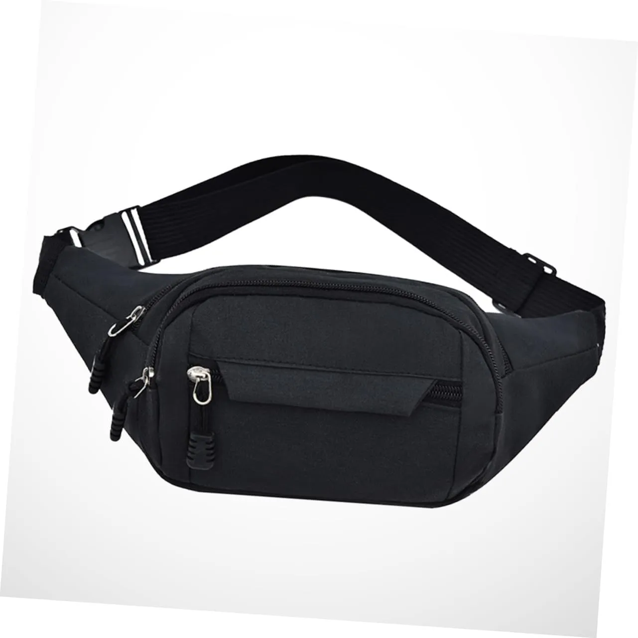 FAVOMOTO Durable Oxford Cloth Waist Bag for Men Running Belt Fanny Pack for Outdoor Sports Capacity Travel Pocket Stylish Design for Daily Use Black