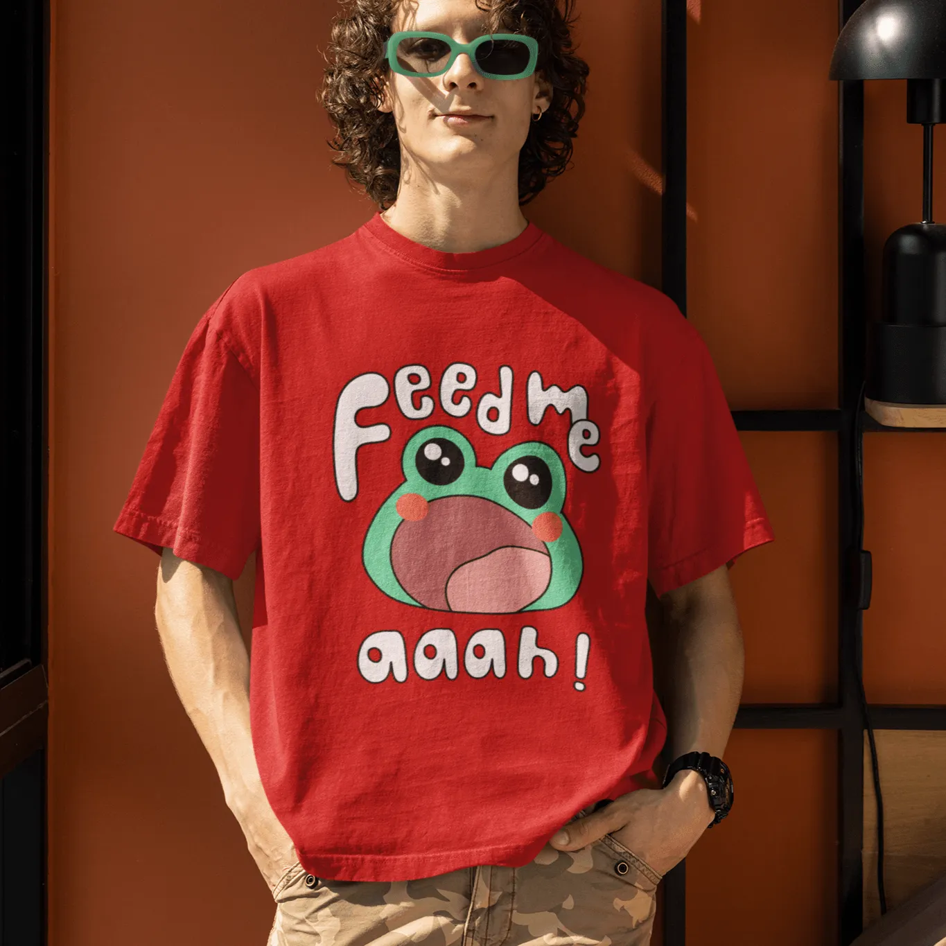 Feed Me- Hungry Toad Unisex Oversized T-shirts