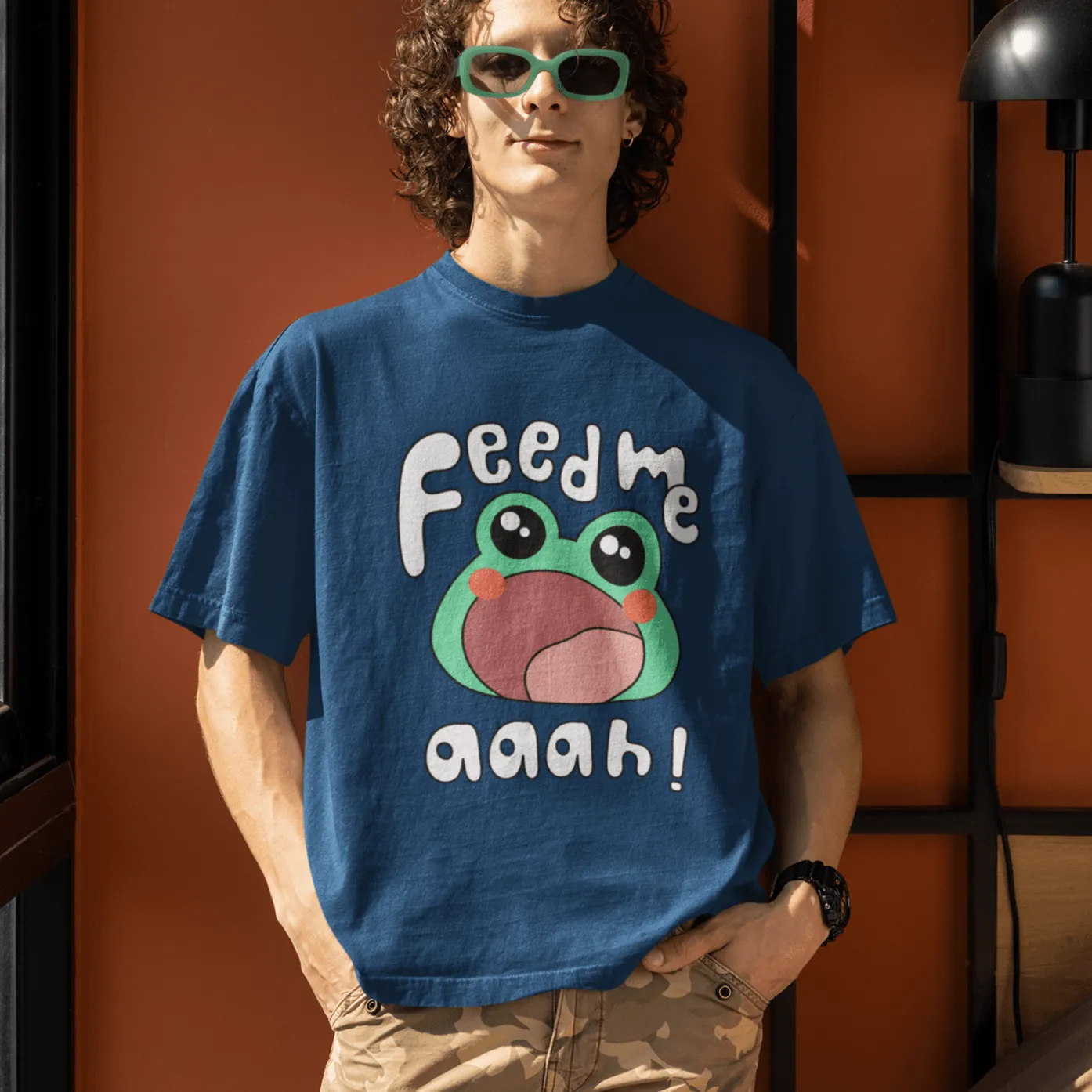 Feed Me- Hungry Toad Unisex Oversized T-shirts