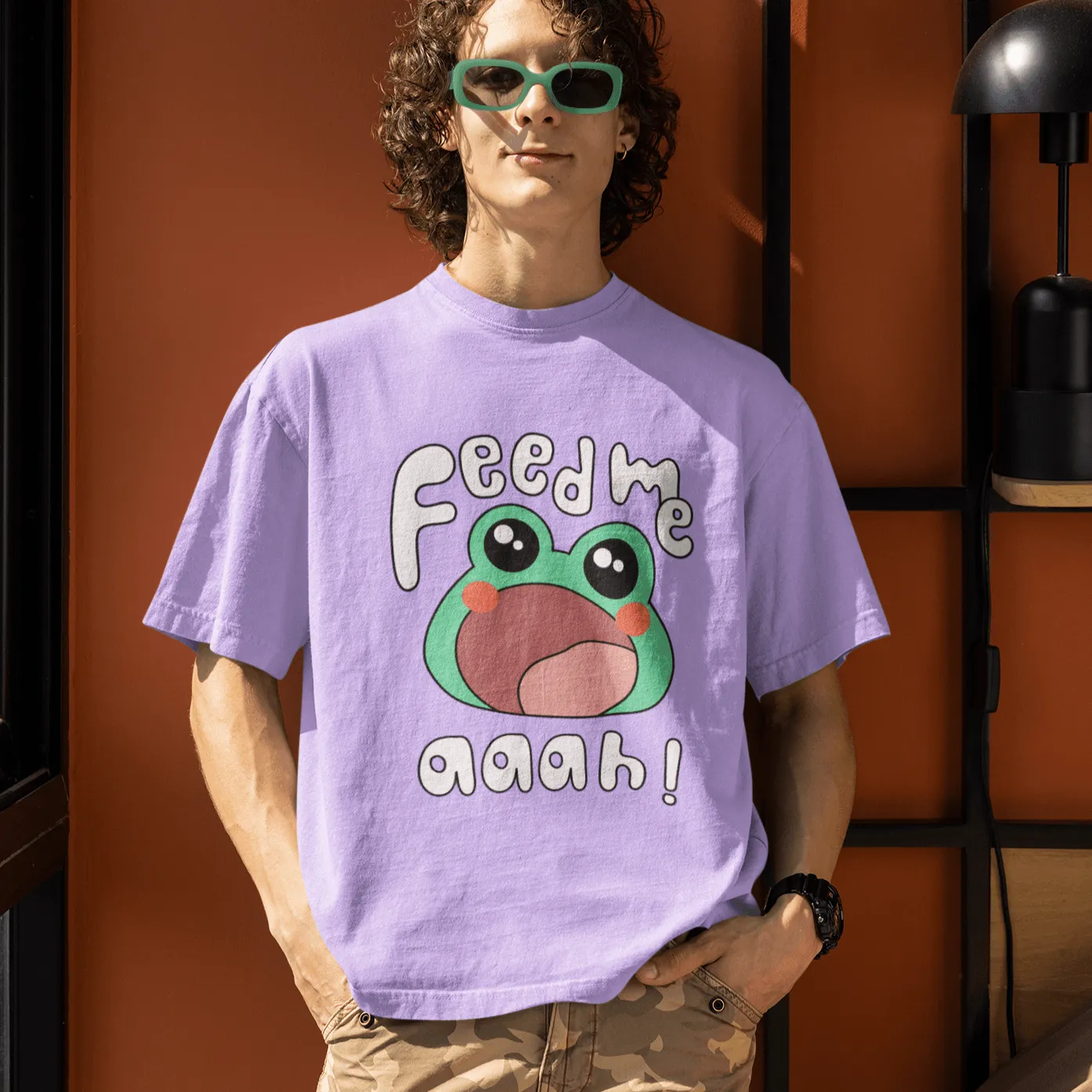 Feed Me- Hungry Toad Unisex Oversized T-shirts