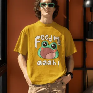 Feed Me- Hungry Toad Unisex Oversized T-shirts