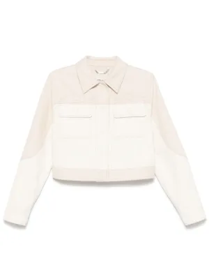 FENDI Denim Jacket with Jacquard Logo for Women