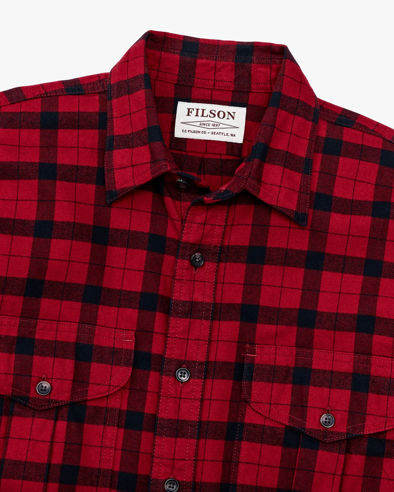 Filson Alaskan Guide Shirt - Red / Black Plaid