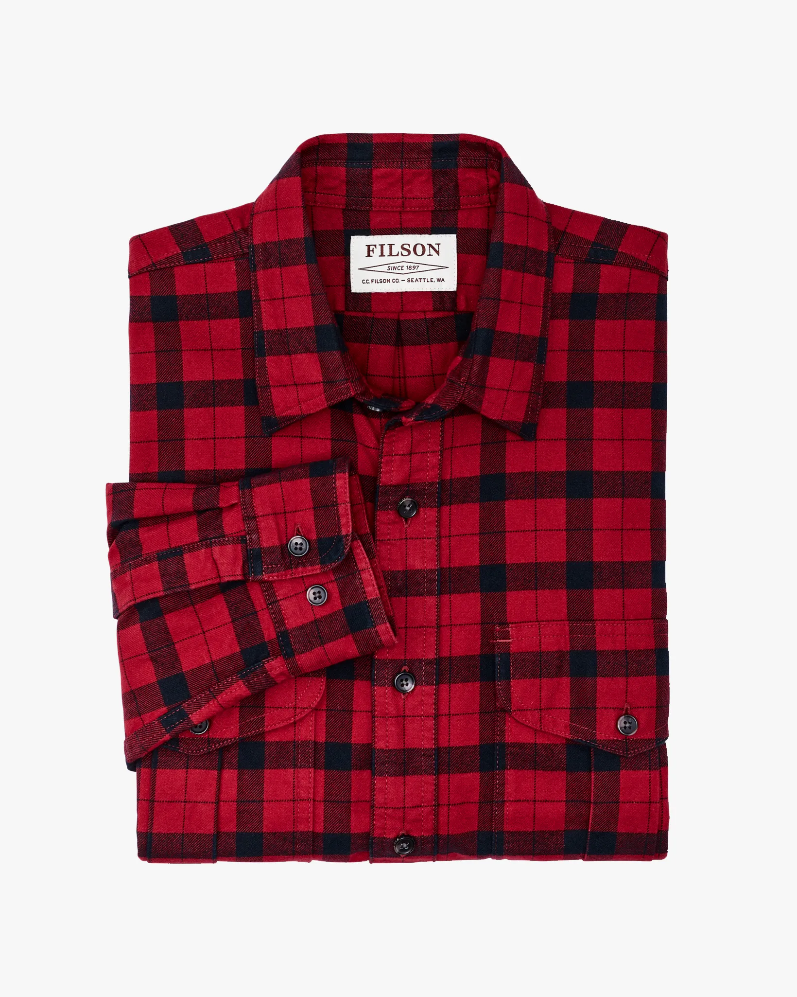 Filson Alaskan Guide Shirt - Red / Black Plaid