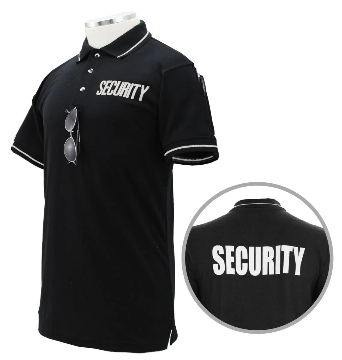 First Class Polycotton Security Tactical Stripe Polo Shirts