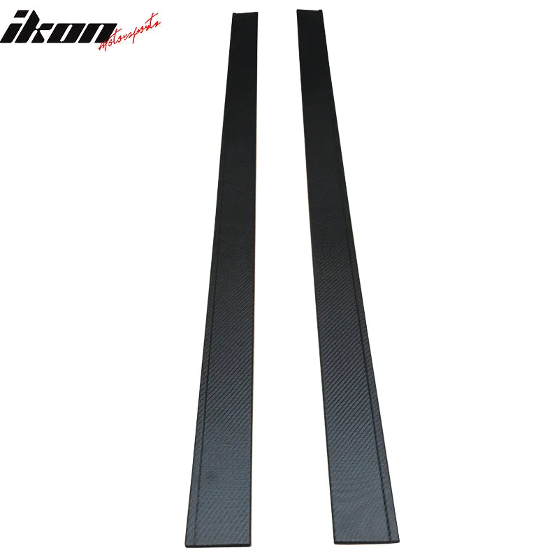 Fits 11 ES350 CF Texture Side Skirts Extension Flat Bottom Line Lip