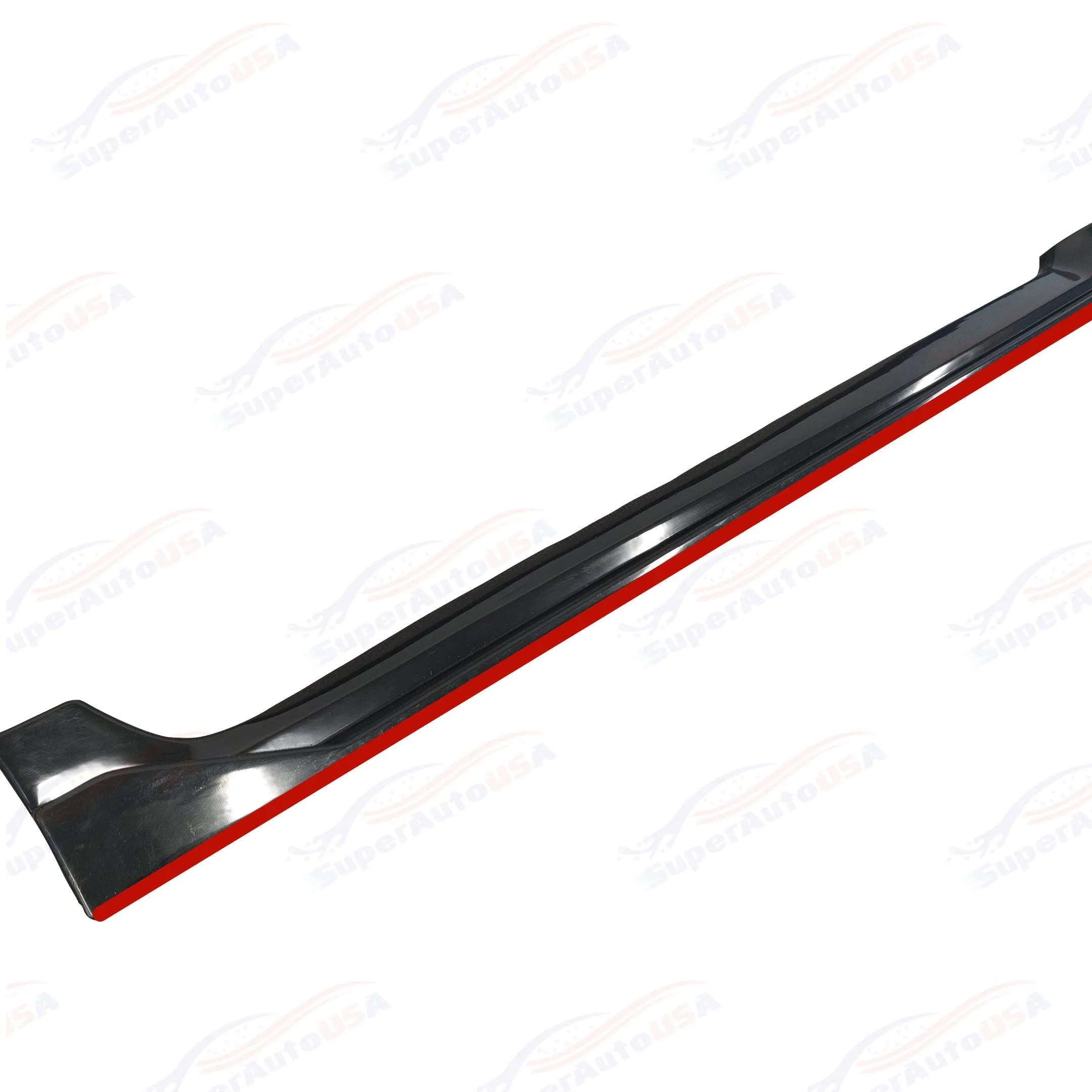 Fits for 15-21 Subaru WRX STI Black JDM Style Side Skirts Body Kit w/ Red Trims