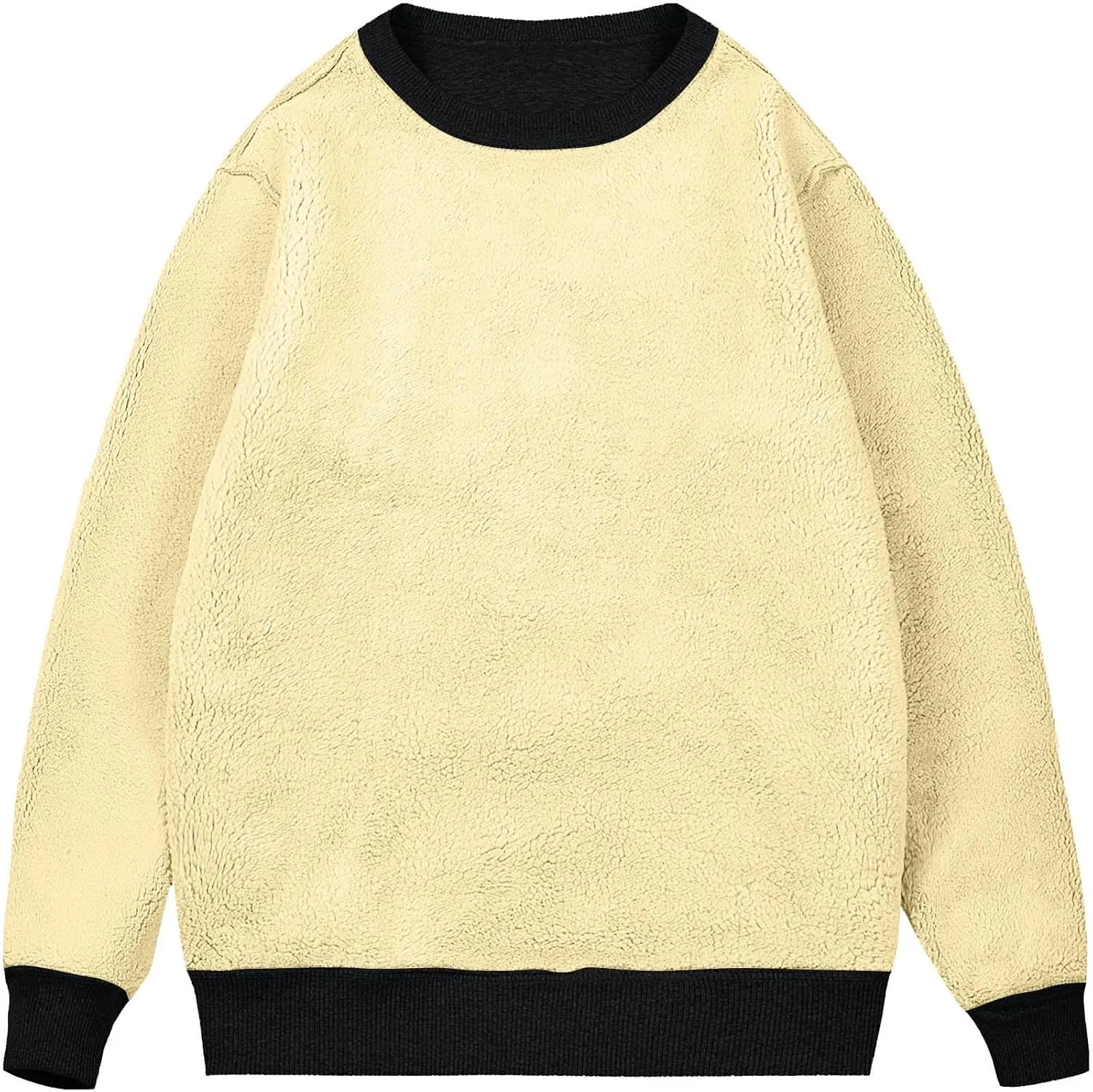 Fleece Lined Sweatshirts for Men Thermal Long Sleeve Tops Warm Undershirt Winter Crewneck Sweatshirt Thick Pullover