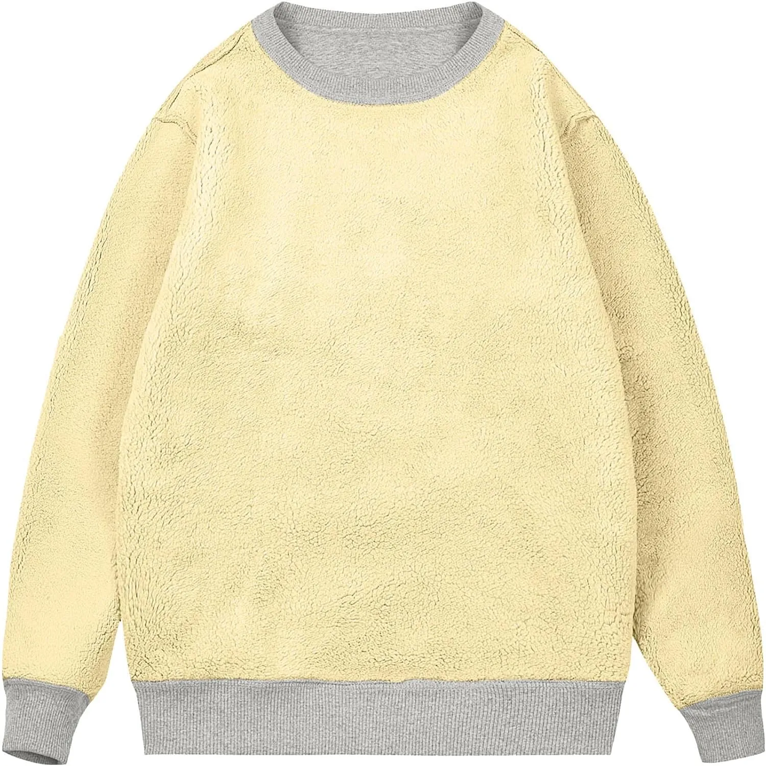 Fleece Lined Sweatshirts for Men Thermal Long Sleeve Tops Warm Undershirt Winter Crewneck Sweatshirt Thick Pullover