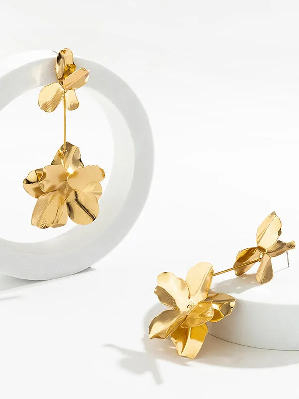 Flower Shape Drop Earrings Earrings Accessories