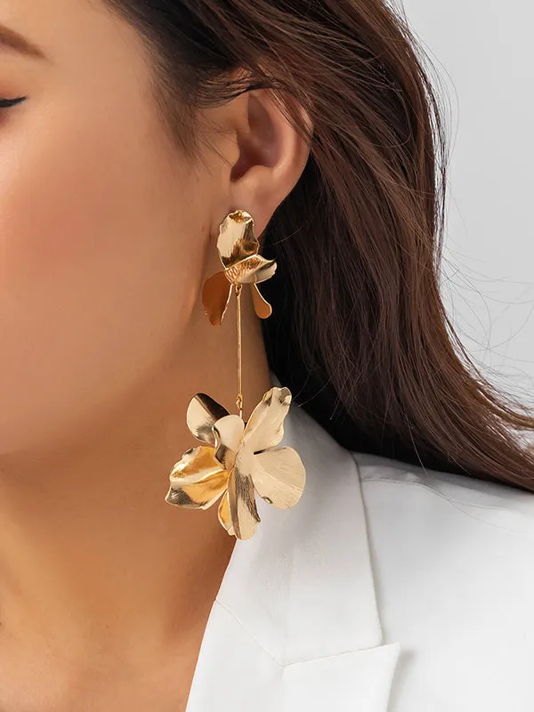 Flower Shape Drop Earrings Earrings Accessories