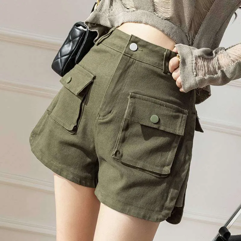 Glow Chic's Casual High Waist Denim Shorts