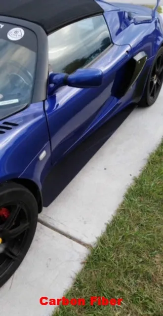 GRP Race Style Side Skirts for Elise & Exige, Aluminum or Carbon Fiber