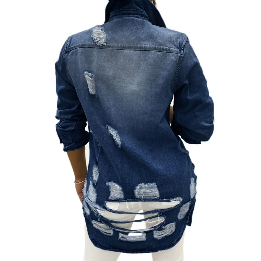 Gym Fitness Elegant Solid Women's Jacket Long Sleeve Casual Blue Fashionable Women's Coats