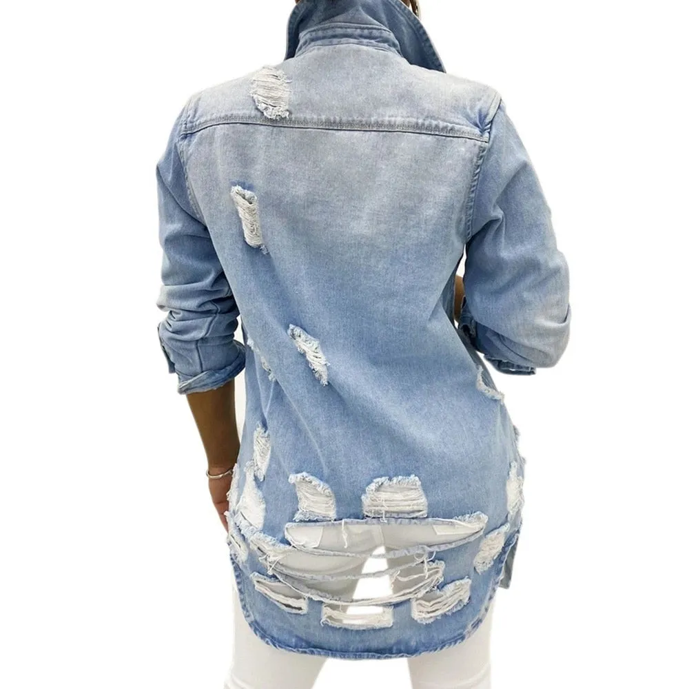 Gym Fitness Elegant Solid Women's Jacket Long Sleeve Casual Blue Fashionable Women's Coats