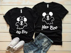 Halloween Minnie and Mickey Shirts - Disney Couples - Matching Shirts - Her Boo and His Boo