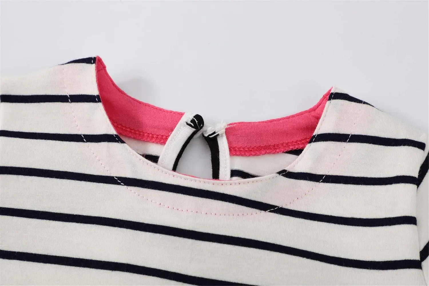 HILEELANG Toddler Girl Cotton Casual Dress Summer Short Sleeve Basic Tunic Playwear Shirt Dresses