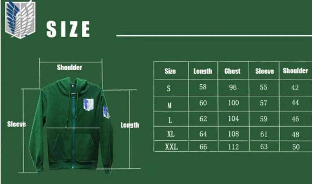 Hoodie Scout Regiment Attack on Titan (Colors Available)