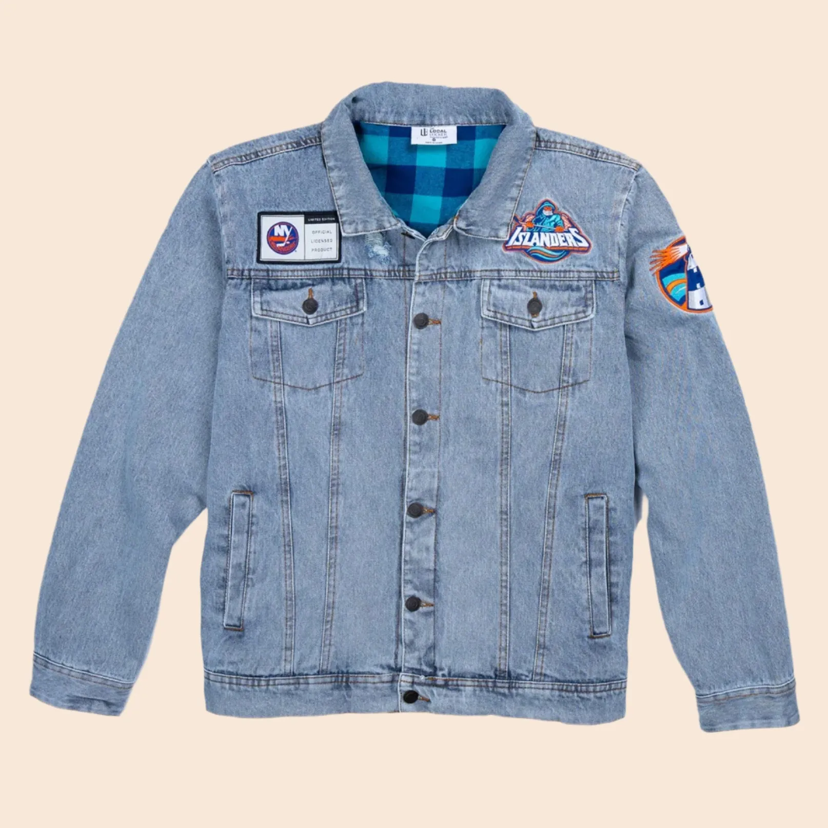 Islanders Denim Plaid Fisherman Jacket