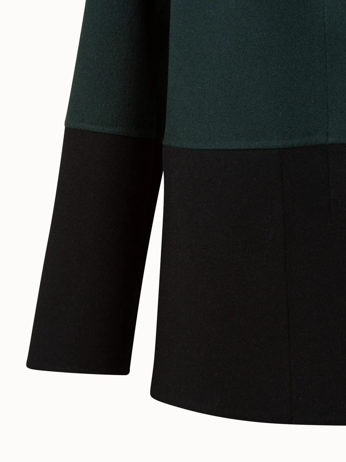 Jacke oversized aus Colorblock Kaschmir Double-Face