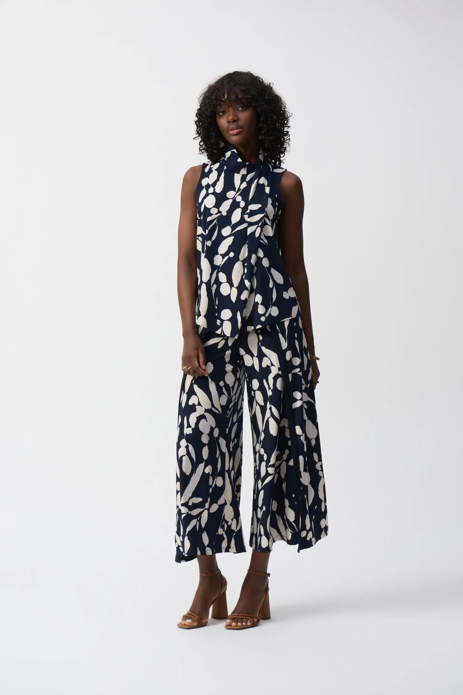 Joseph Ribkoff Silky Knit Abstract Print Sleeveless Top - Style 251251
