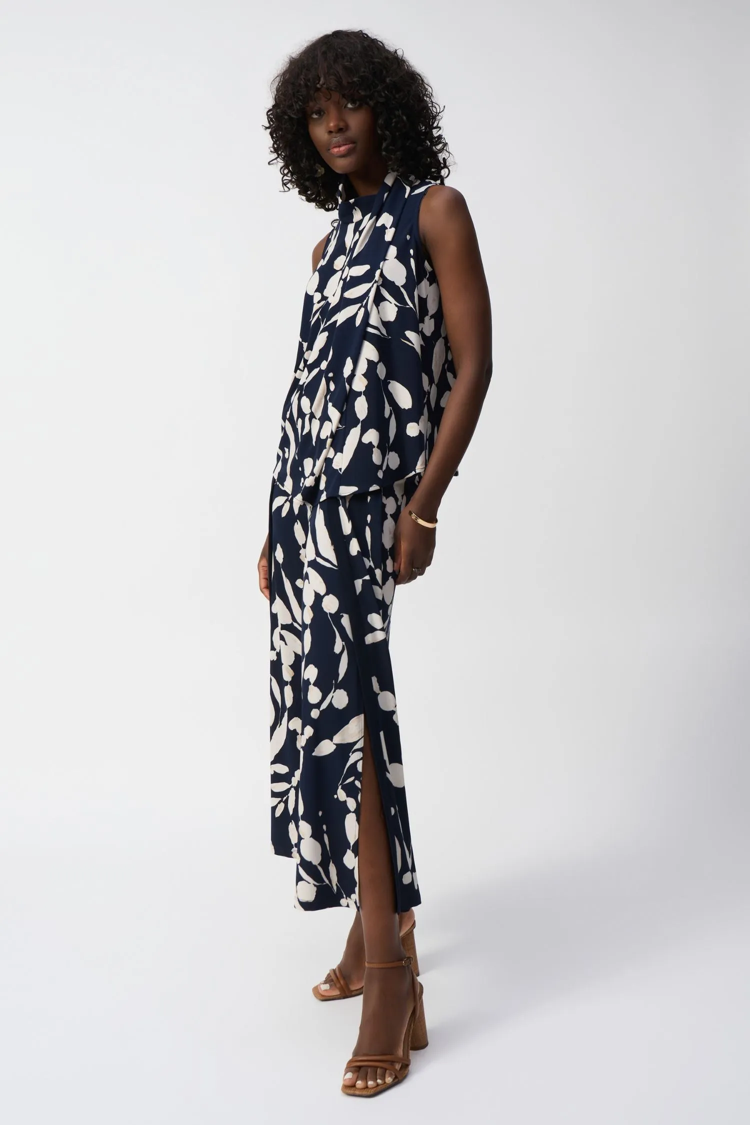 Joseph Ribkoff Silky Knit Abstract Print Sleeveless Top - Style 251251