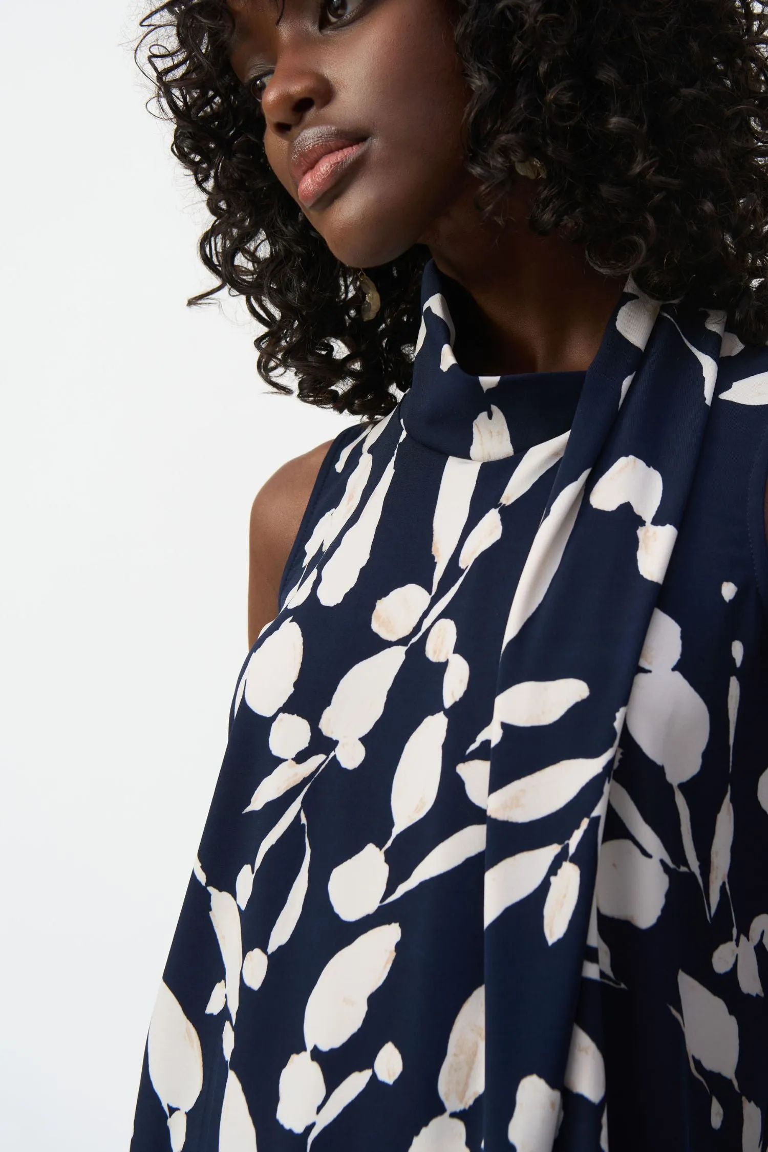 Joseph Ribkoff Silky Knit Abstract Print Sleeveless Top - Style 251251