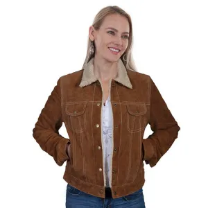 Ladies Boar Suede Snap Up