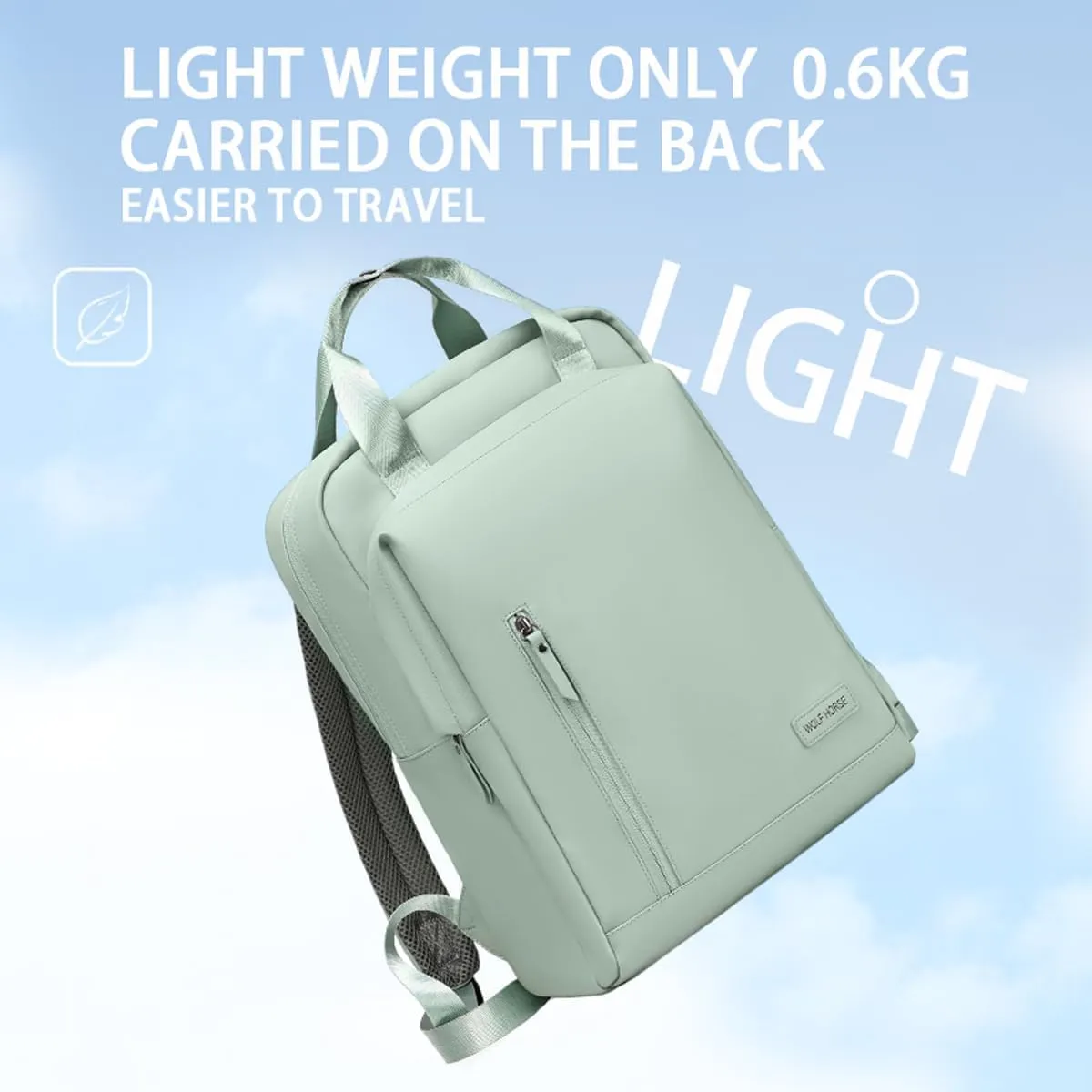 Lightweight Waterproof Travel Backpack for Women  0.6KG, 15-Inch Laptop Compartment, Anti-Theft Design, Durable & Stylish (Pink/Green/Black)