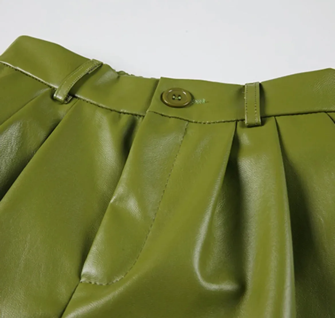 LIME ME Show You- Women's PU Leather Shorts