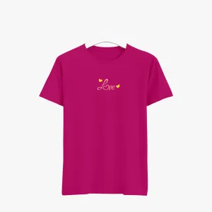 Love with Heart - Organic Cotton Graphic Printed Women's T-Shirt