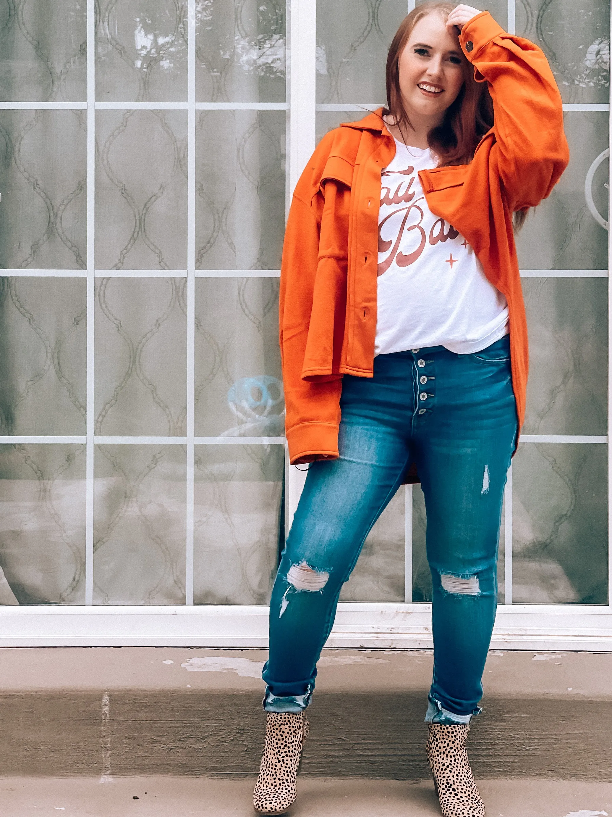 Matilda Shacket in Rust - MEDIUM