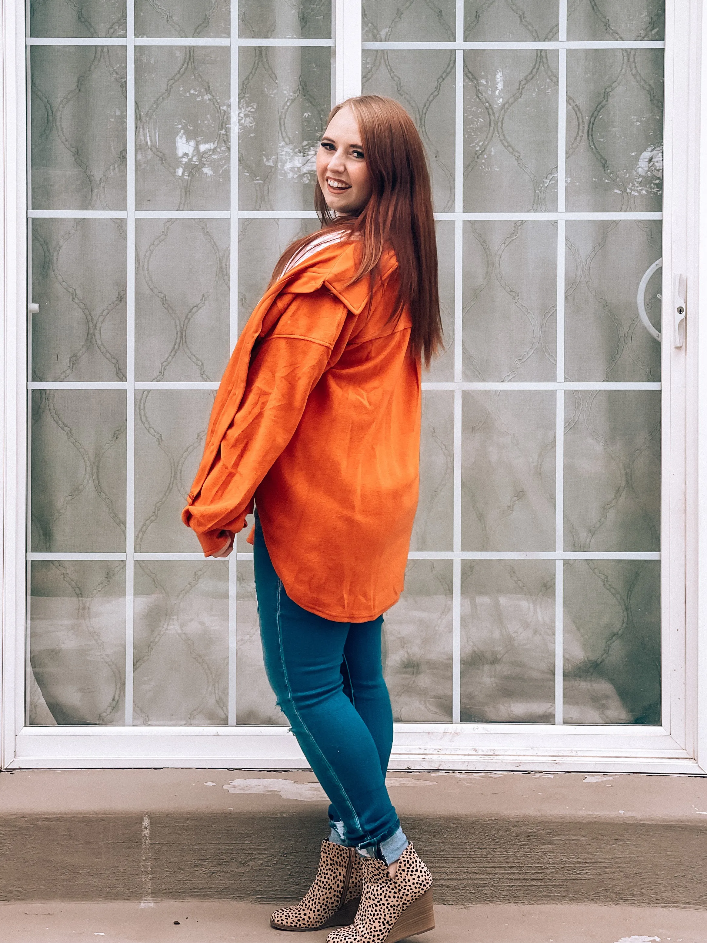 Matilda Shacket in Rust - MEDIUM