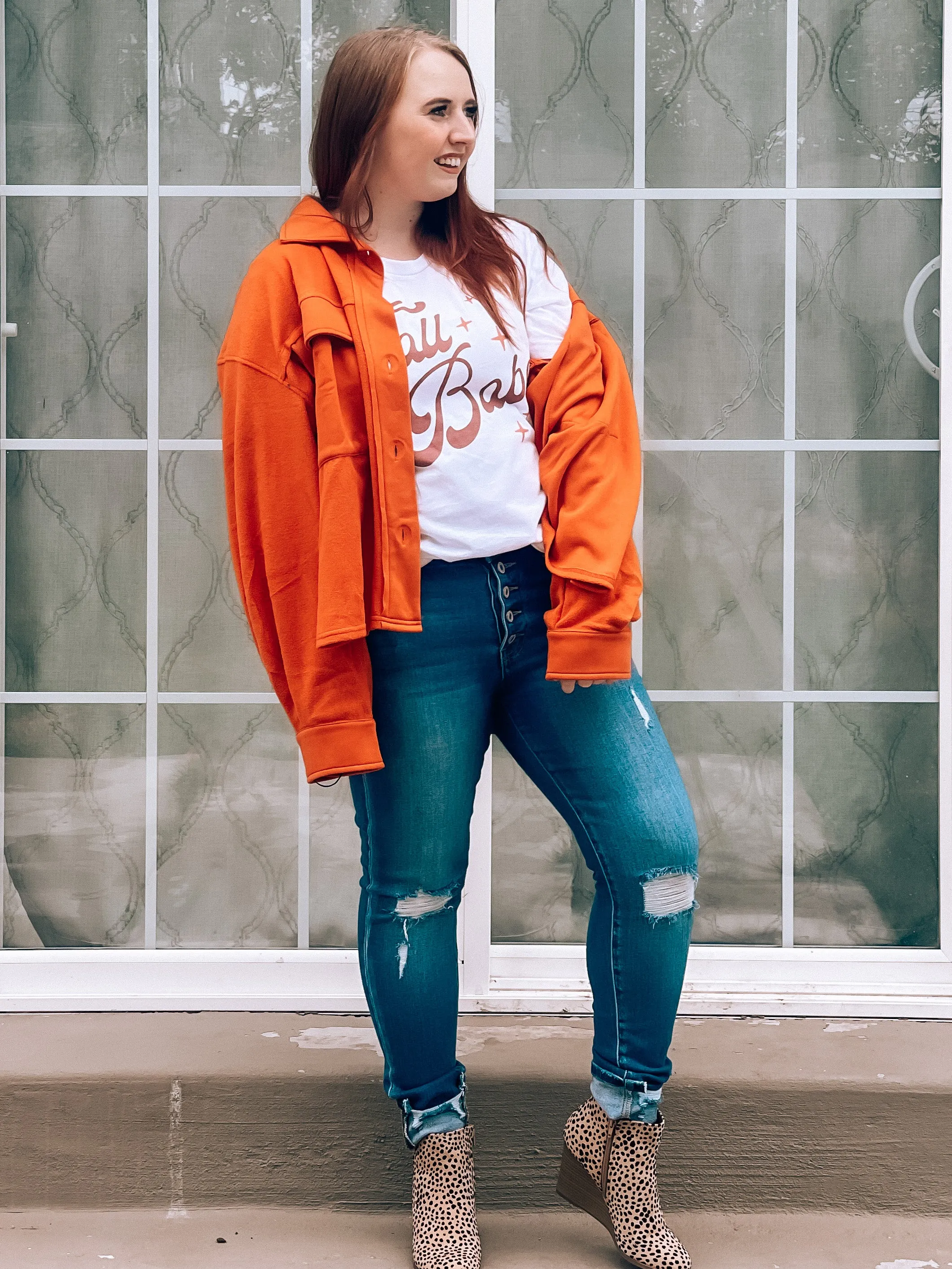 Matilda Shacket in Rust - MEDIUM