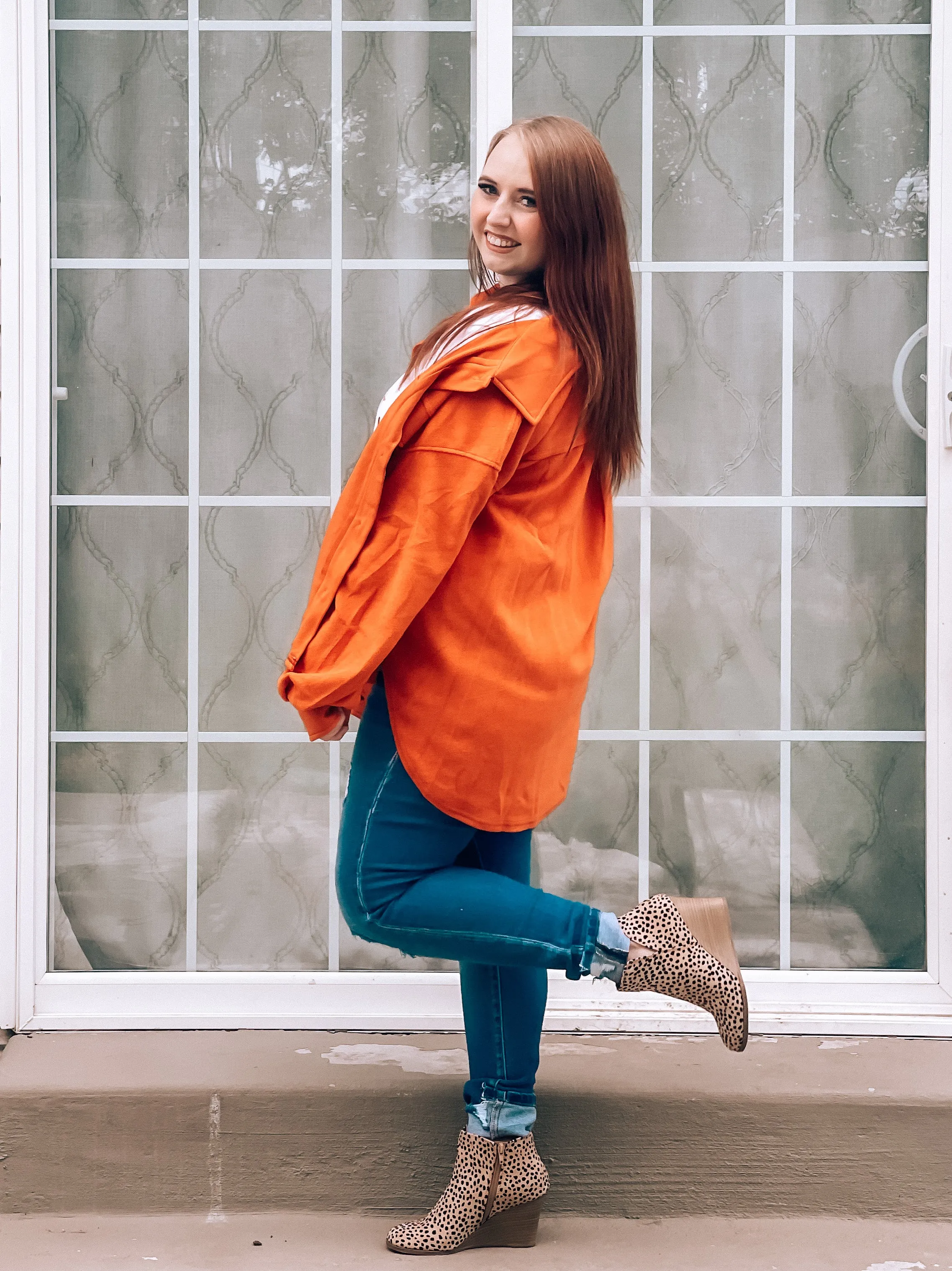 Matilda Shacket in Rust - MEDIUM