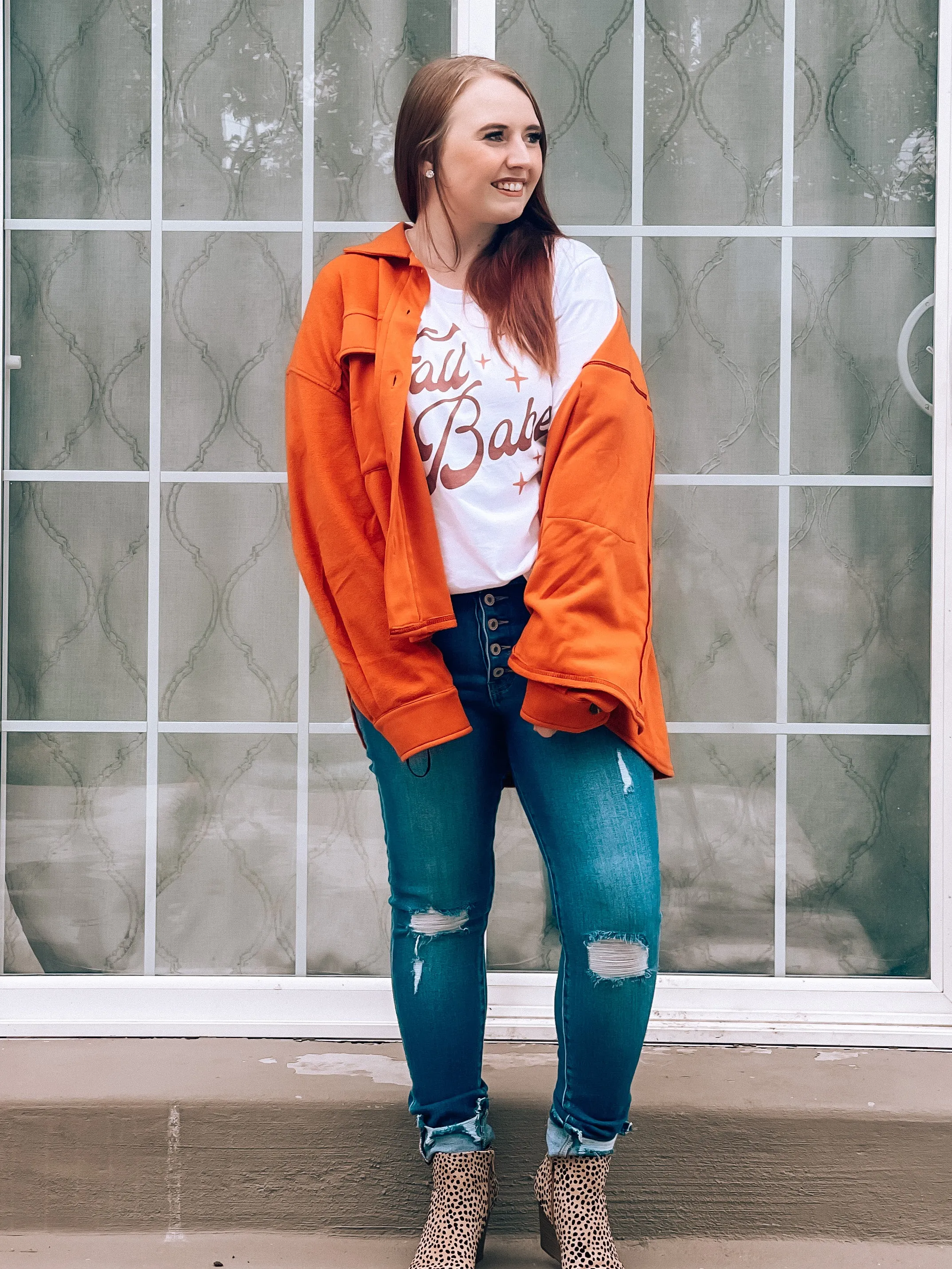 Matilda Shacket in Rust - MEDIUM