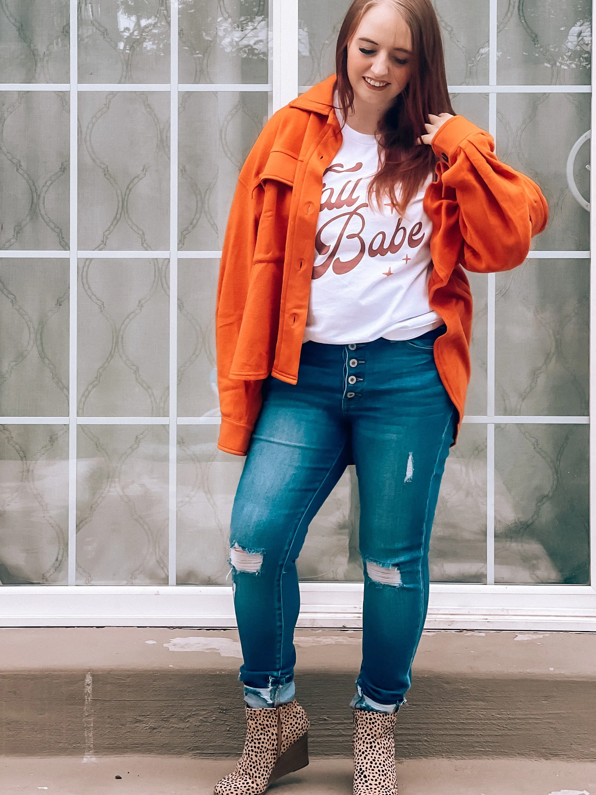 Matilda Shacket in Rust - MEDIUM