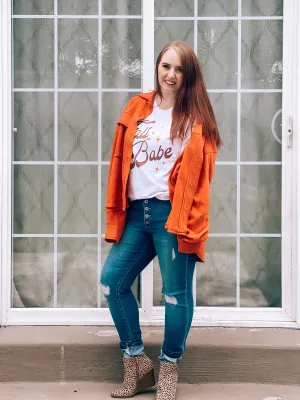Matilda Shacket in Rust - MEDIUM