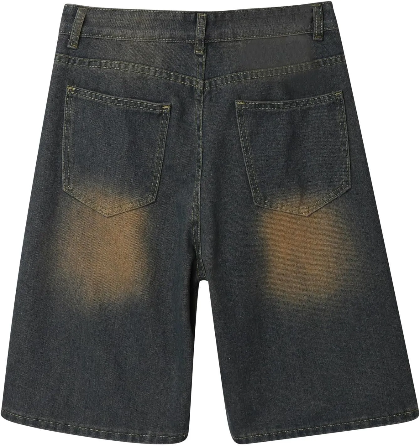 Men Baggy Jean Shorts Loose Fit Mid Denim Shorts Wide Leg Skateboard Pants Trendy Outfits