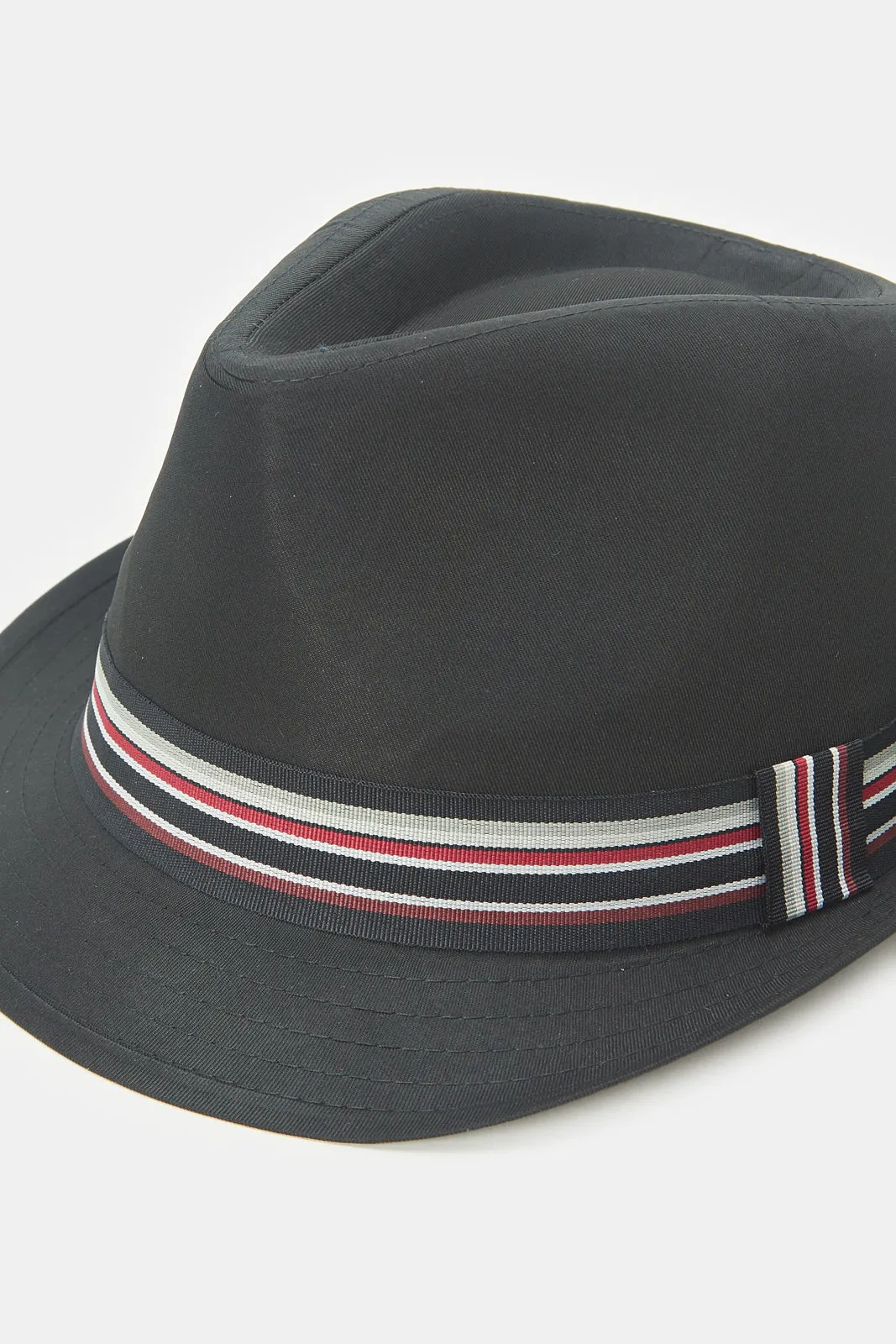 Men Black Fedora Hats With Band