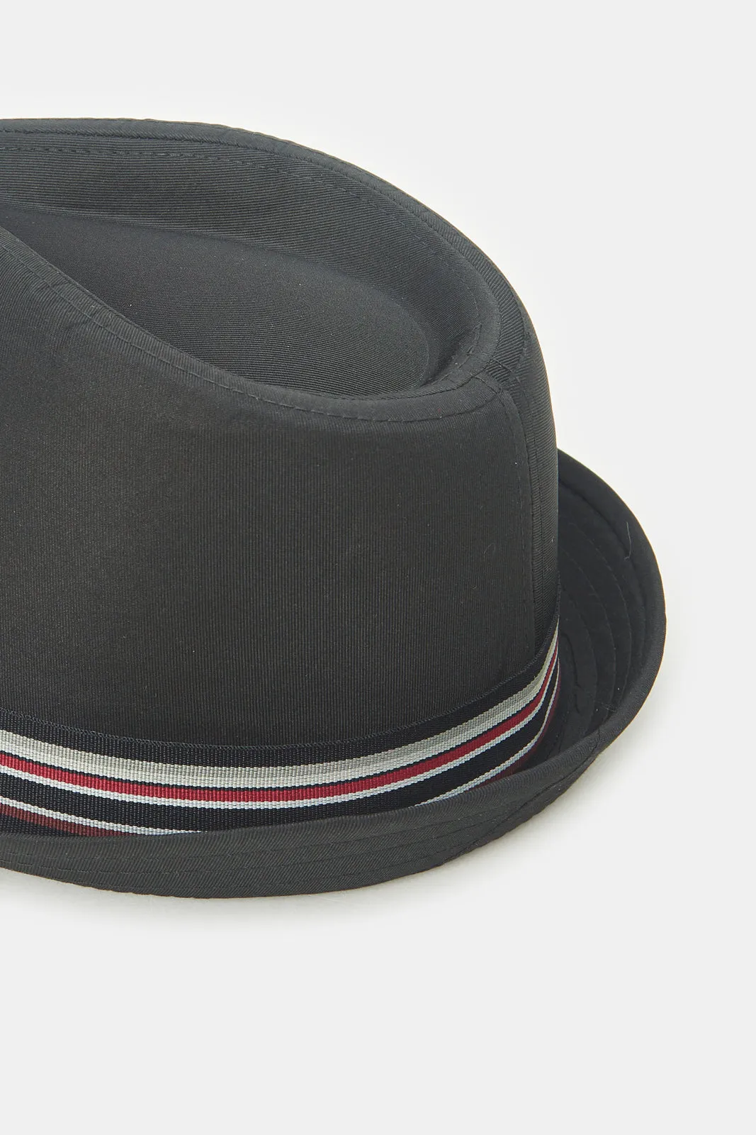 Men Black Fedora Hats With Band